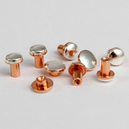 TECC Electrical Solid pure silver Bimetal Trimetal Button Contact Rivets,Cold bonded Hot Brazed Rivets,rivet de contact bimétallique électrique Rebite de contato bimetálico elétrico, электрическая биметаллическая контактная заклепка електрическа биметална контактна нита, rivetto a contatto bimetallico elettrico  Elektrischer Bimetall-Kontaktniet,  elektrický bimetalový nýt  remache de contacto bimetálico eléctrico argent rebite Riveting in dies